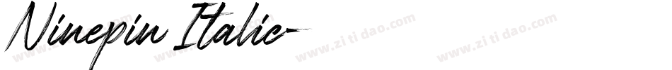 Ninepin Italic字体转换